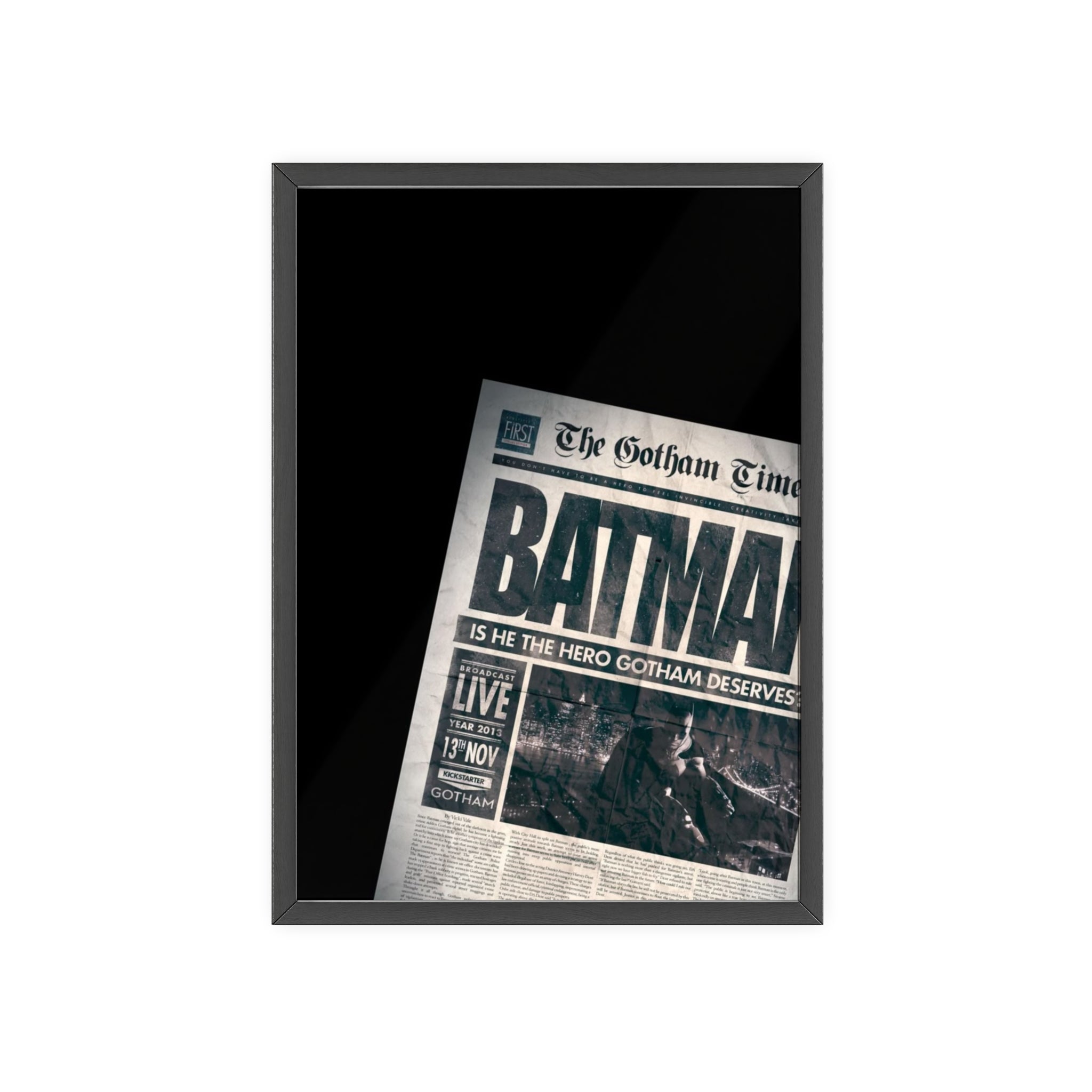 Batman Newspaper Poster